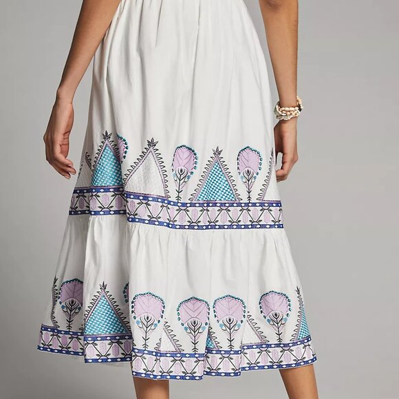 Magda Embroidered Midi Skirt – Anthropologie – Size M – NWT - Picture 1 of 7